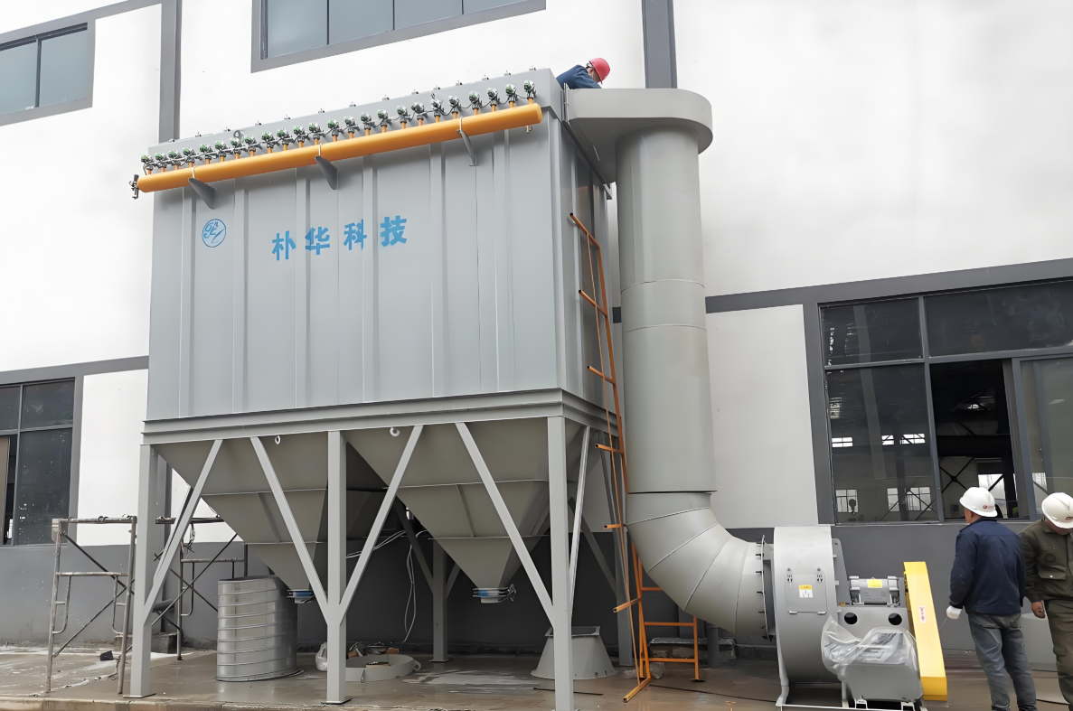 鄭州樸華科技除塵設(shè)備安裝后效果對比圖